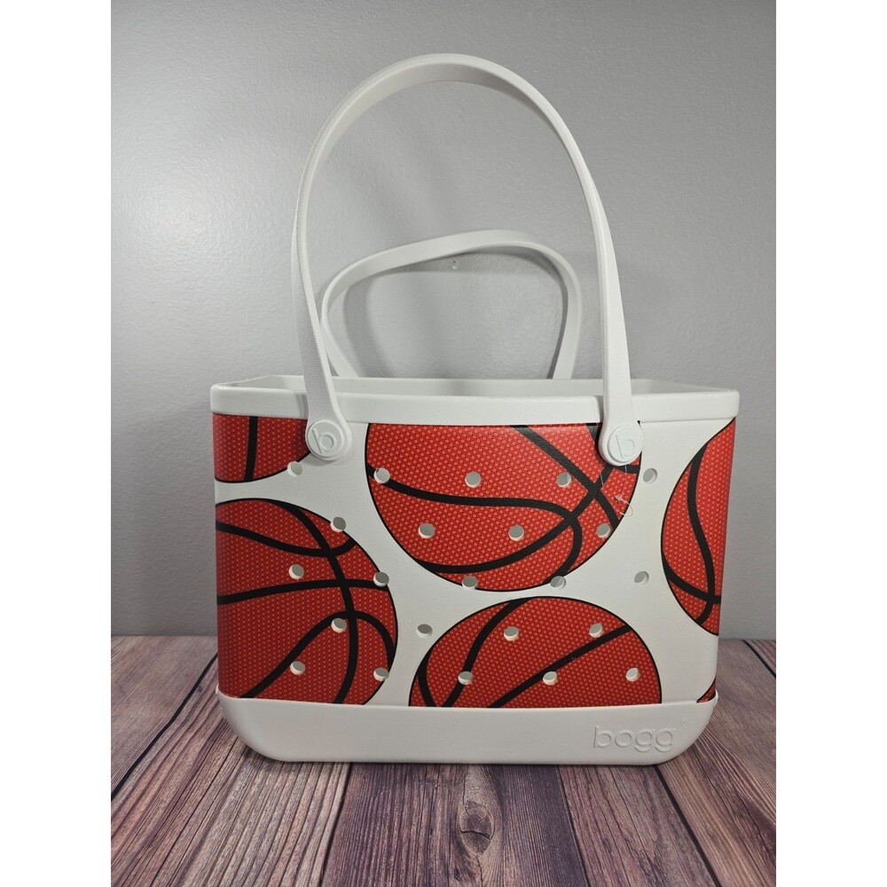 Bogg Bag Hoop Dreams Basketball Print XL Size Waterproof Tote 19x15x9.5